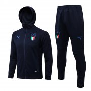 Men's Italy Hoodie Royal Training Suit Jacket + Pants 21/22