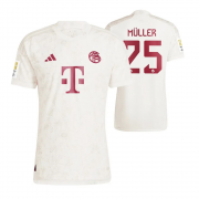 Men's Bayern Munich Third White Jersey Player Version 23/24 #Thomas Muller
