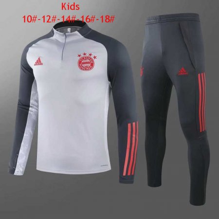 20/21 Bayern Munich Grey Soccer Training Suit Kid