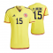 Men's Colombia Home Yellow Jersey Player Version 2023 #Mateus Uribe