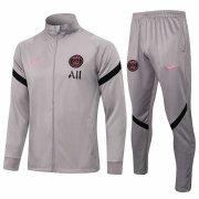 21/22 PSG Light Grey Soccer Training Suit (Jacket + Pants) Men's