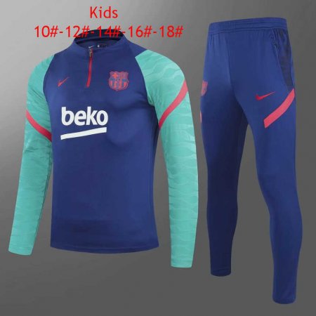20/21 Barcelona Blue Soccer Training Suit Kid's