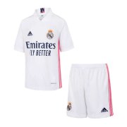 20/21 Real Madrid Home White Kids Jersey Kit(Jersey + Short)