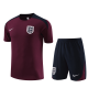 Men's England Burgundy Training Jersey + Short Set 2024