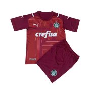 21/22 Palmeiras Goalkeepr Red Jersey + Shorts Kid