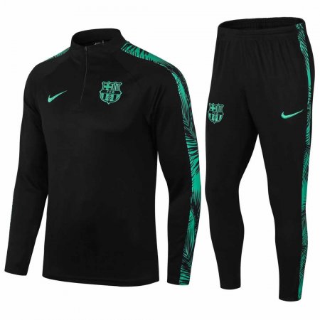 20/21 Barcelona Black - Green Men's Soccer Training Suit