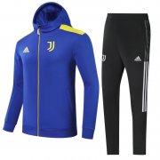 Men's Juventus Hoodie Blue Training Suit Jacket + Pants 21/22