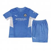 Kid's Manchester City Home Jersey + Shorts 21/22