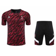 21/22 AC Milan Red Soccer Training Suit (Jersey + Short) Men's