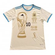 Men's Argentina Campeon Mundial Commemorative White Jersey 2023