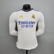 Men's Real Madrid Home Long Sleeve Jersey 21/22 #Player Version