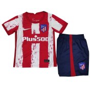 21/22 Atletico Madrid Home Soccer Kit (Jersey + Short) Kid's