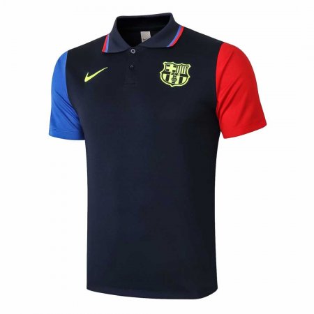 20/21 Barcelona Soccer Polo Jersey Navy - Mens