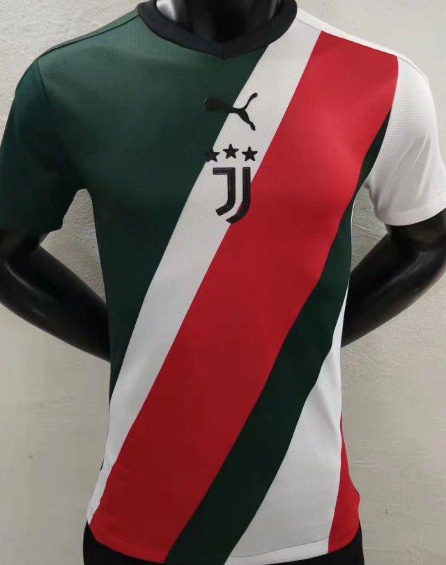 Men's Juventus Green White Red Special Version Jersey 2022 #Player Version