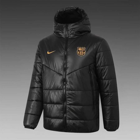 20/21 Barcelona Black Soccer Winter Jacket Men
