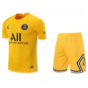 Men's PSG Goalkeeper Yellow Jersey + Shorts 21/22