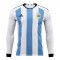 Men's Argentina 3-Star Home World Cup Champions Jersey 2023 #Long Sleeve