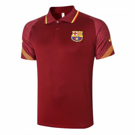20/21 Barcelona Soccer Polo Jersey Burgundy - Mens