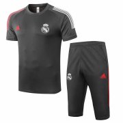 2020-2021 Real Madrid Short Soccer Training Suit Grey