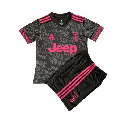 21/22 Juventus x Mochino Black Jersey + Short Kid's