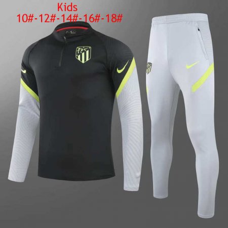 20/21 Atletico Madrid Black Kid's Soccer Training Suit