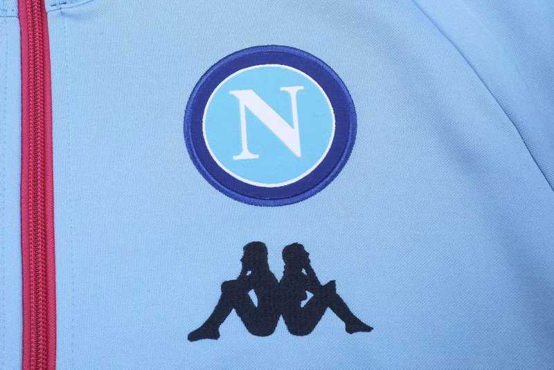 20/21 Napoli Blue Hoodie Jacket  Soccer Training Suit Men