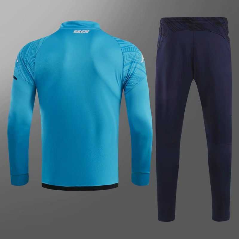 Kid's 2020-2021 Napoli Blue Half Zip Soccer Training Suit