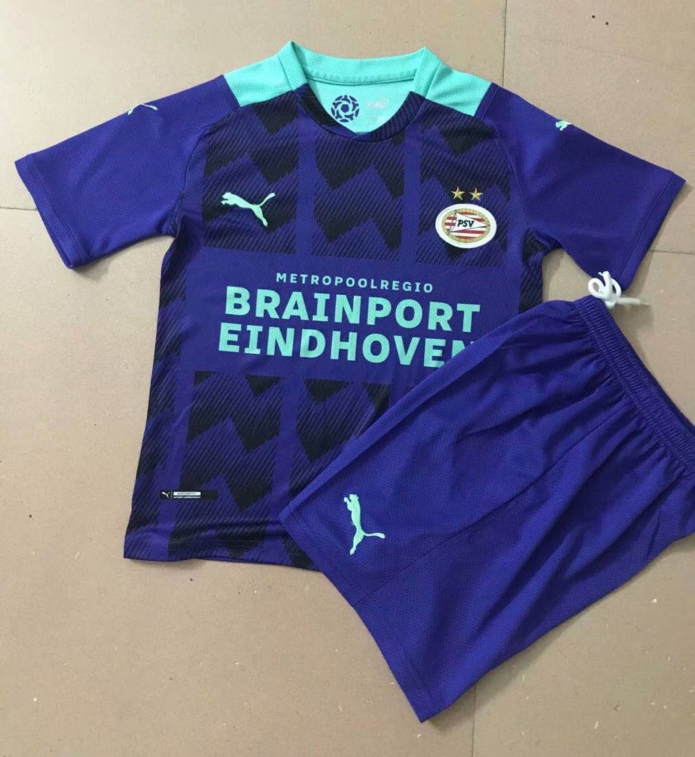 Kid's PSV Away Jersey + Short 21/22
