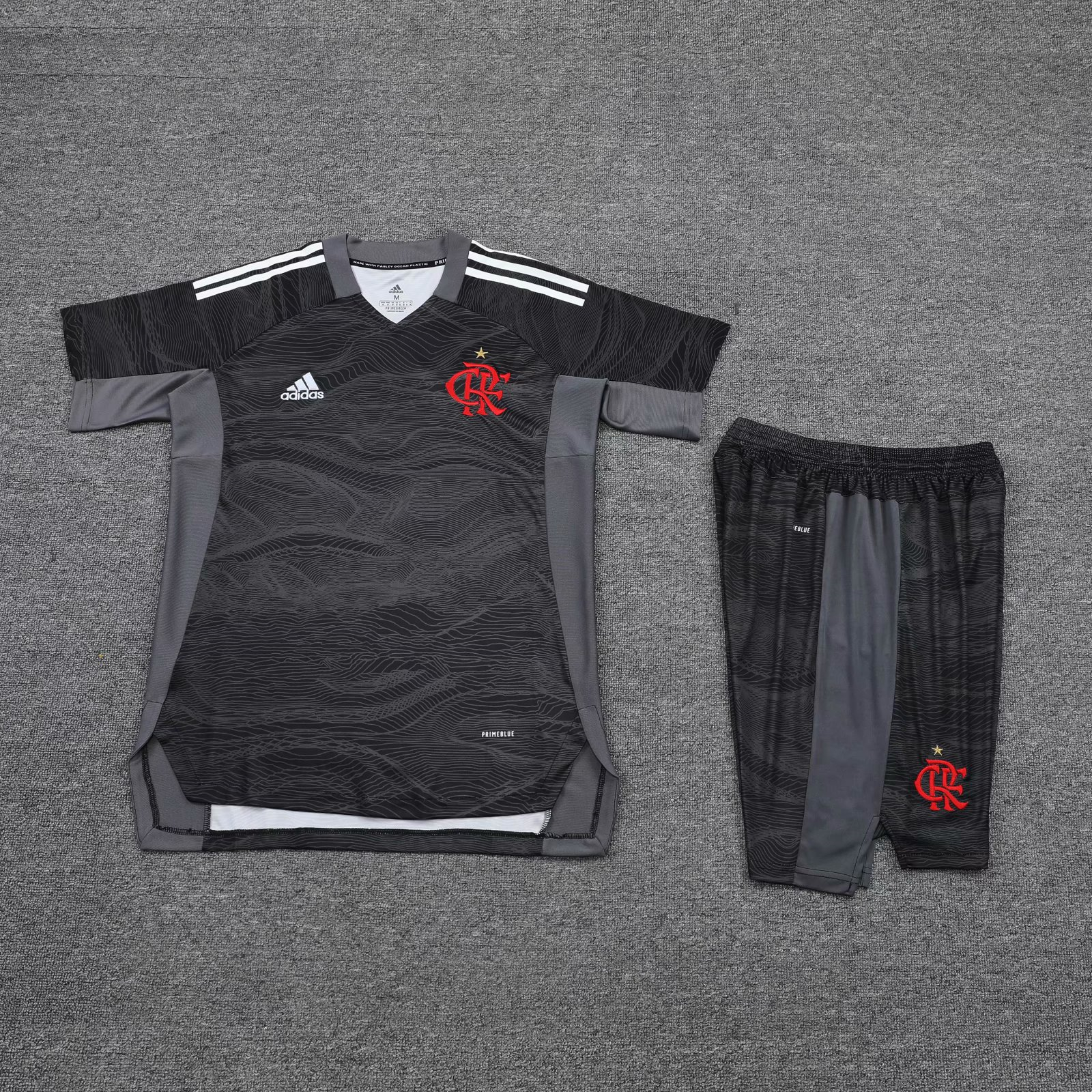 Men's Flamengo Goalkeeper Black Jersey + Short 21/22
