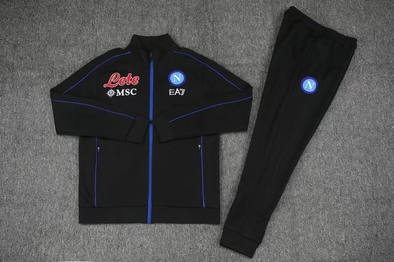 Men's Napoli Black Training Suit Jacket + Pants 21/22 