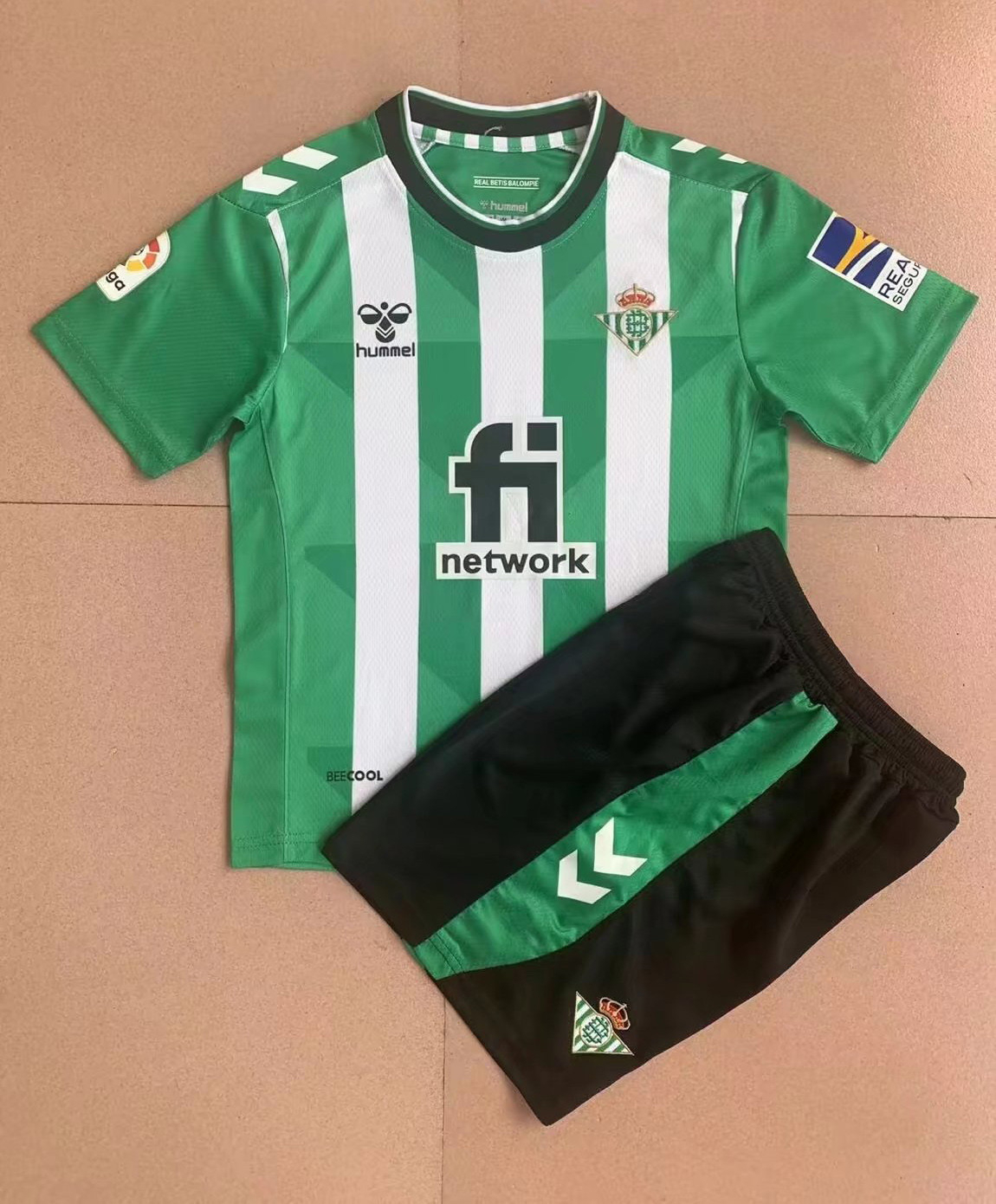 Kid's Real Betis Home Jersey + Short Set 22/23