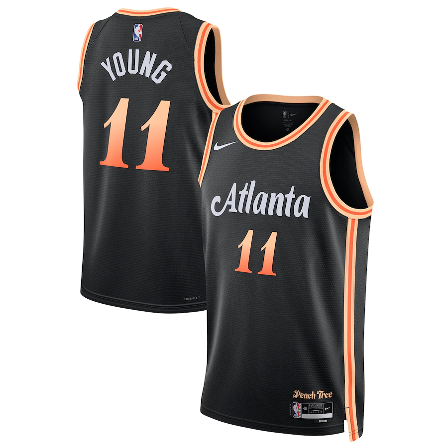 Atlanta Hawks 2022/2023 Black SwingMen's Jersey Men's (City Edition)