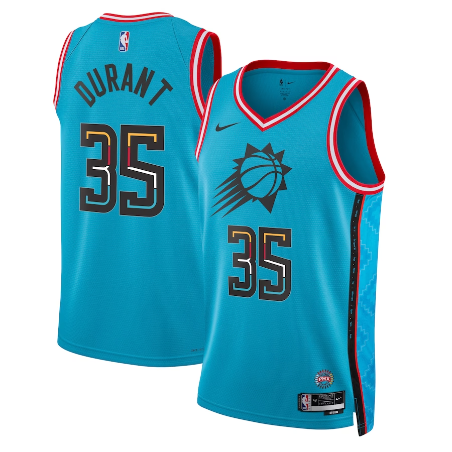 Phoenix Suns 2022/2023 Blue SwingMen's Jersey City Edition Men's (DURANT #35)