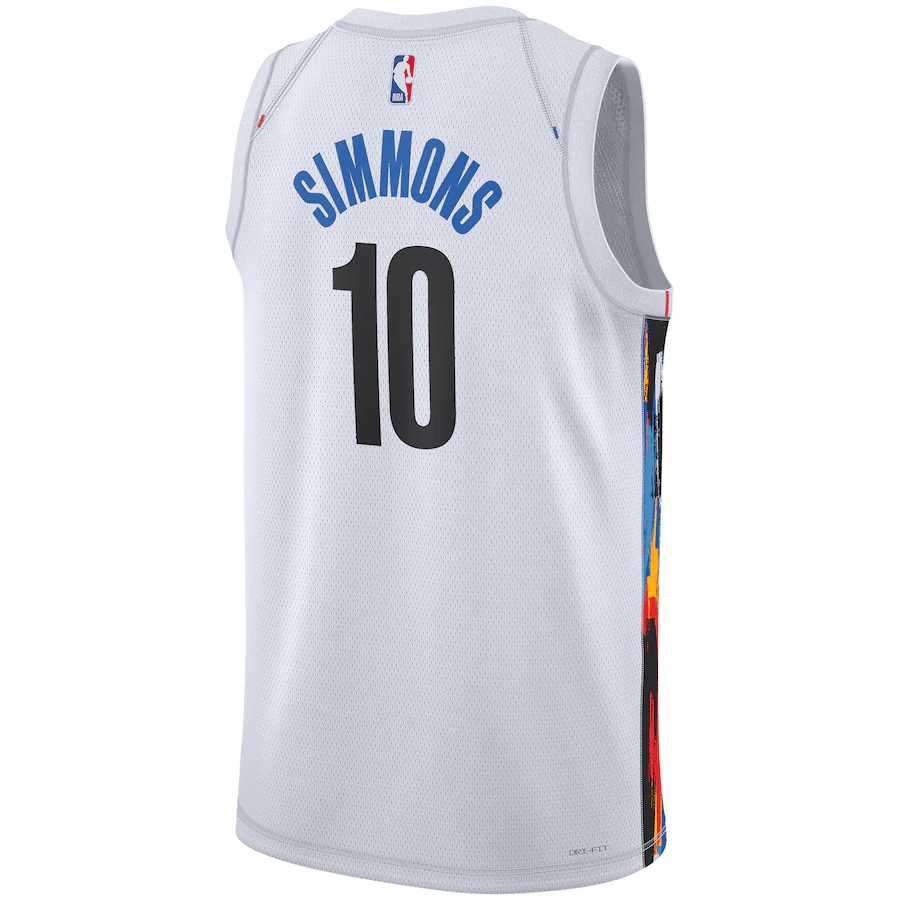 Men's Brooklyn Nets White Swingman Jersey-City Edition 22/23 Ben Simmons #10