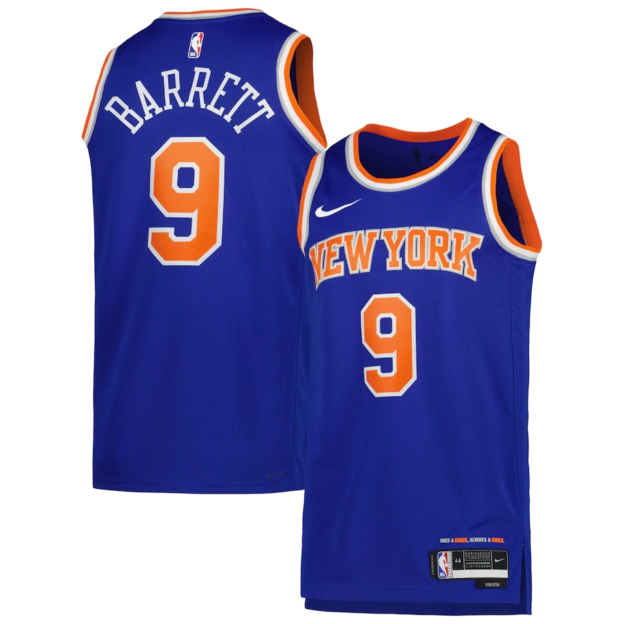 Men's New York Knicks Blue Swingman Jersey-Icon Edition 22/23 RJ Barrett #9