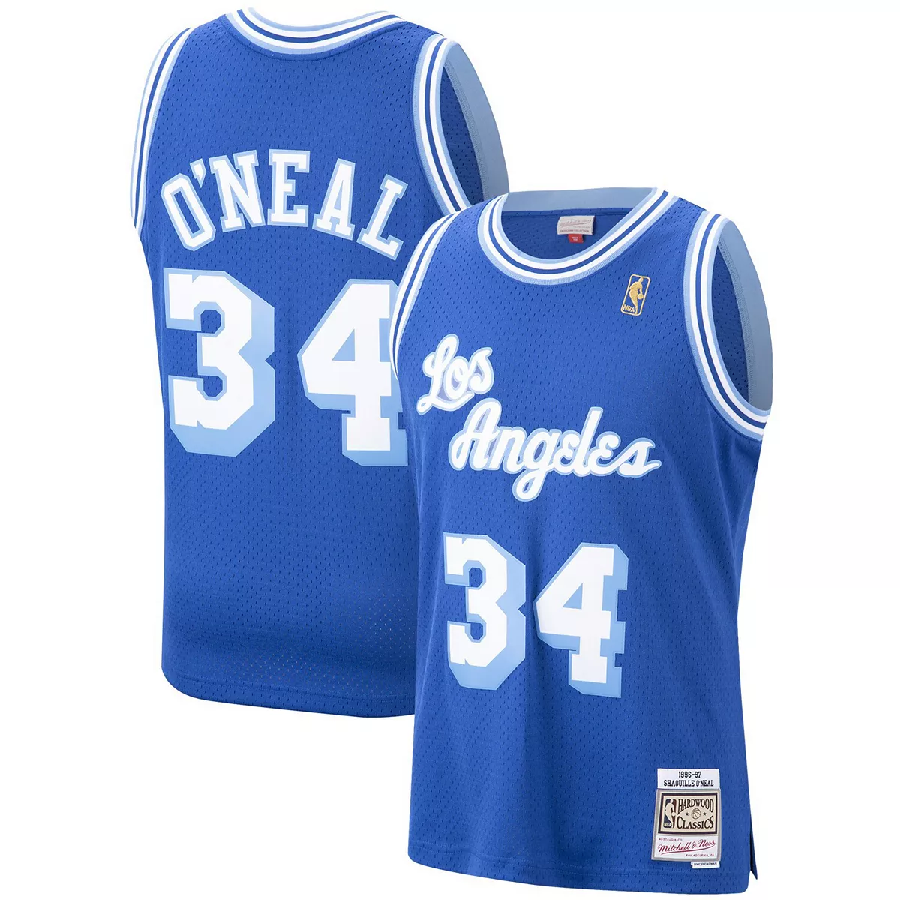 Men's Los Angeles Lakers Royal Swingman Jersey Mitchell & Ness Hardwood Classics 1996-97 O'NEAL #34