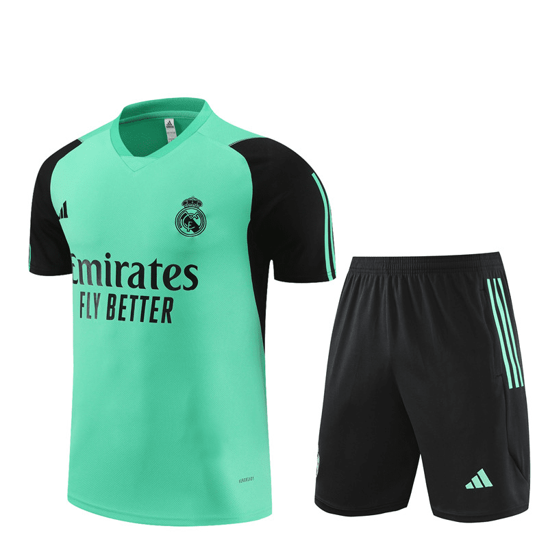 Men's Real Madrid Green Training Jersey + Short Set 24/25