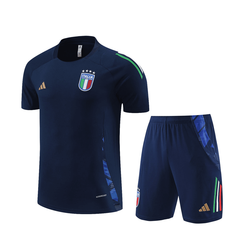 Men's Italy Royal Training Jersey + Short Set 2024