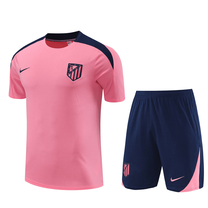 Men's Atletico Madrid Pink Training Jersey + Short Set 24/25